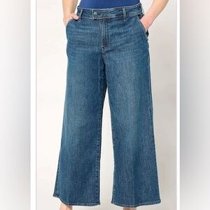 New NYDJ High Rise Mona Wide-Leg Ankle Trouser Ibiza Blue size 18W